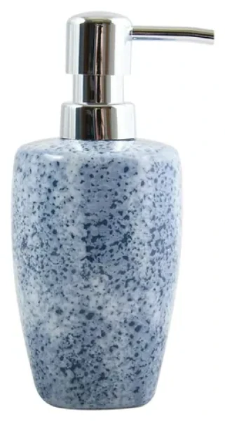 MSV Dávkovač mydla CARRARE modrý / keramika / 320 ml / 7 x 16,5 cm
