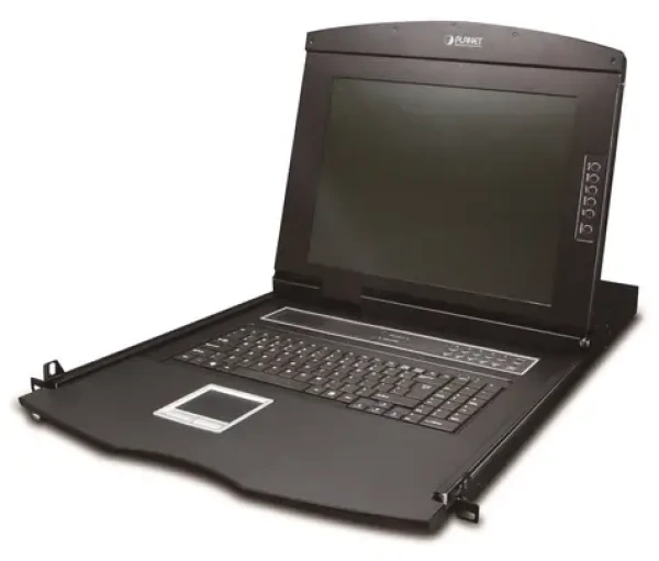 Planet KVM-210-08M / KVM konzola / 8 portov / LCD 17" / PS2/USB / 1U/19" rack / touchpad (KVM-210-08M)