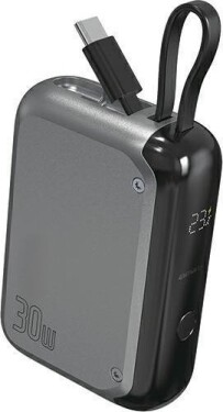 4smarts 4smarts Powerbank Pocket mit USB-C Kabel 10000mAh, spacegrau