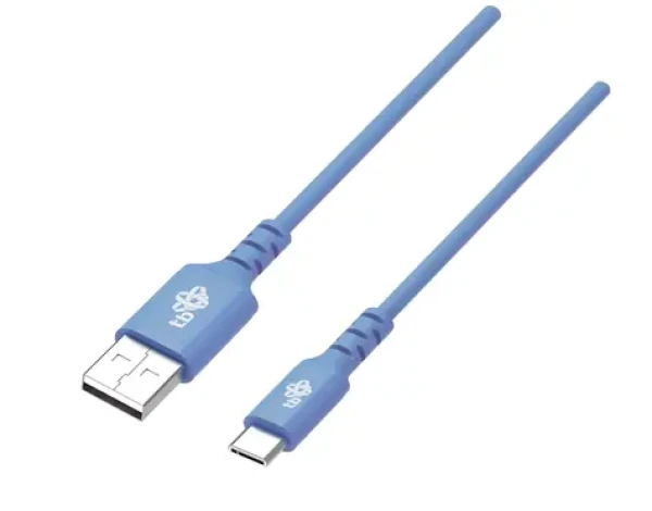 USB-C - USB-A kábel silikónový 1 m modrá / Dátový kábel / Quick Charge (AKTBXKUCMISI10N)