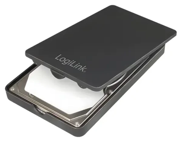 LogiLink Externý box pre HDD/SSD čierna / 2,5" SATA / USB 3.0 (5 Gb/s) (UA0339)