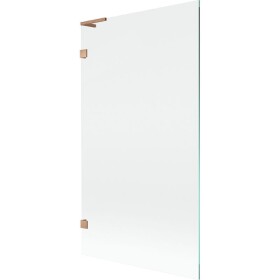 MEXEN/S - Lunar L vaňová zástena FIX 100 x 150, transparent, meď kartáčovaná 897L-100-000-65-00