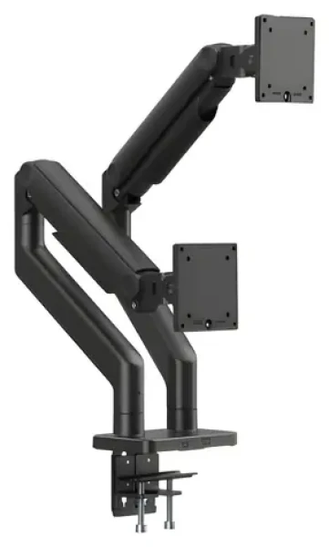 Digitus čierna / Držiak pre dva monitory / do 45" / VESA 75x75, 100x100 / nosnosť 2x 20 kg / pružinové rameno (DA-90474)