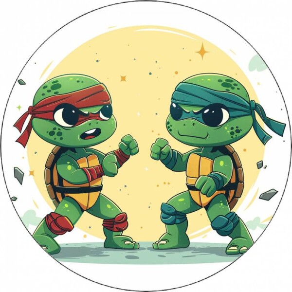 Jedlý papier Želvy Ninja boj 19,5 cm - Pictu Hap