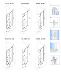 REA/S - Skladací sprchovací kút FOLD N2 90 x 110 KPL-07455