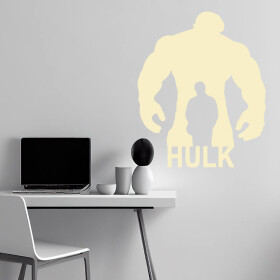 Veselá Stena Samolepka Hulk silueta Farba: béžová, Veľkosť: 80 x 97 cm