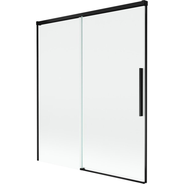 MEXEN/S - Rox vaňová zástena 2-krídlová posuvná 140 x 150, transparent, čierna 8C9-140-001-70-00