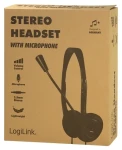 LogiLink Stereo Headset čierna / Headset / 3,5 mm jack / Mikrofón na výložníku / 32 ? (HS0055)