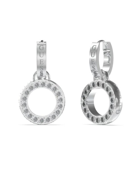 Guess Oceľové náušnice s príveskami Circle Lights JUBE03167JWRHT/U