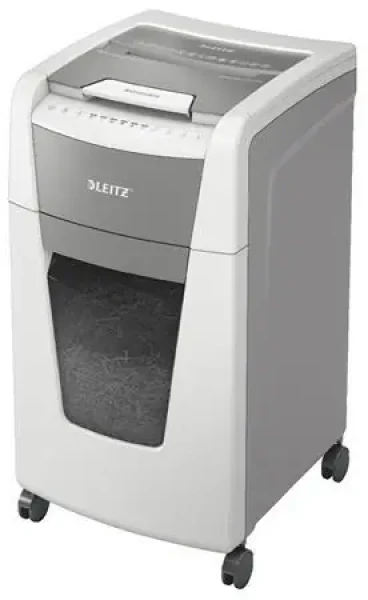 Leitz IQ AutoFeed 300 P4 biela / Skartovač / Automatický podávač / DIN P4 krížový rez / 300 listov / 60 l (80150000)