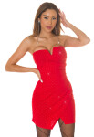 Sexy Koucla draped Bandeau Dress with glitter Einheitsgroesse