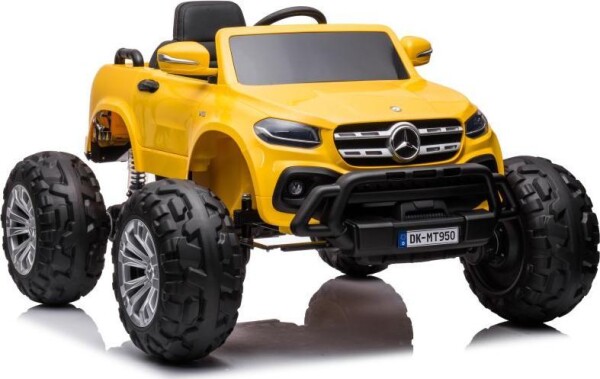 Lean Cars Elektrické autíčko MERCEDES DK-MT950 4x4 lakované ŽLTÉ MOTOR 4x45W BATÉRIA 2x12V7Ah 2022