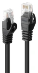 Lindy čierna / Patch kábel / Cat 6 U/UTP / RJ45-RJ45 / 3 m (48194)