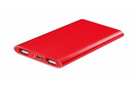 Omega PowerBank 5000mAh / Li- POL / 2xUSB (1A + 2.1A) / červená (PMPB5PR)