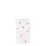 Bastion Collections Keramický džbánik White / Pink Heart 250 ml