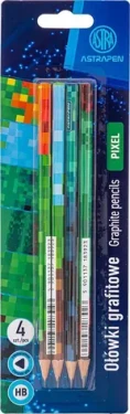 ASTRA Trojhranná ceruzka HB Pixel 4ks (blister) (155750)