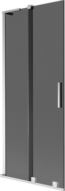 MEXEN/S - Velar L dvojkrídlová posuvná vaňová zástena 85 x 150, grafit, chróm 896-085-003-41-01