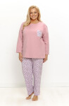 Pyžamo Taro 3656 Agnessa s dlhými rukávmi 4XL–6XL Z26 červenat se 6XL