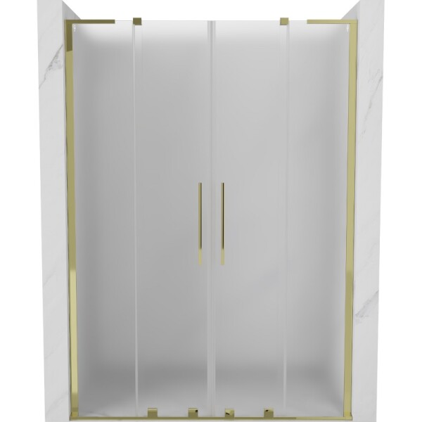 MEXEN/S - Velar L Duo posuvné sprchové dvere 160, dekor, zlatá 871-160-003-32-50