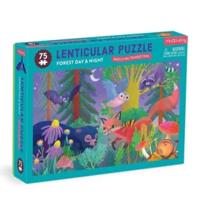 Mudpuppy Puzzle s lentikulárnym efektom Les vo dne aj v noci