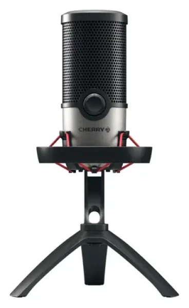 Cherry UM 6.0 ADVANCED čierna/strieborná / Mikrofón / USB-C / Kardioidný a všesmerový / Výstup na slúchadlá (JA-0710)