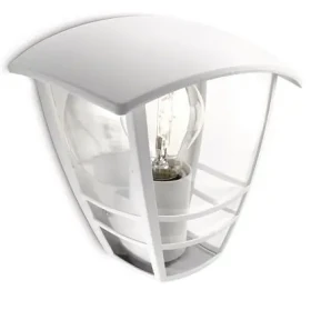 Philips Creek 60W nástenné biela / vonkajšie nástenné svietidlo / bez zdroja / E27 / IP44 (915002790402)