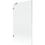 MEXEN/S - Lunar vaňová zástena FIX 100 x 150, transparent, meď kartáčovaná 897-100-000-65-00