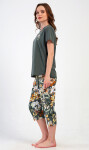 Dámske capri pyžamo Marie khaki 4XL