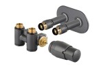 HOPA - THERMCOMB-SET, stredový ventil (Z4K) s pripojením pre elektrickú tyč - Farba - Anthracite, Variant - Pravá RDTHERMCOMSETRA