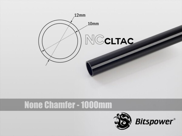 BitsPower Crystal Link Tube 12/10mm, 1000mm, Čierny (BP-NCCLT12ACBK-L1000)