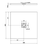 POLYSAN - FLEXIA sprchová vanička z liateho mramoru 80x80cm, nastaviteľná veľkosť 72941