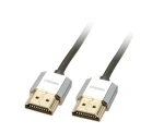 Lindy CROMO Slim čierna / HDMI kábel / High Speed / 1 m / Ethernet / pozlátené konektory (41671)