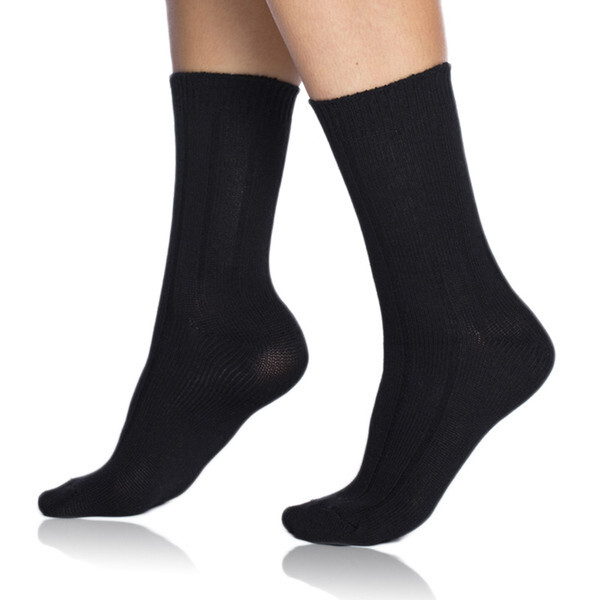 Zimné bambusové ponožky BAMBUS CASUAL UNISEX SOCKS BELLINDA čierna