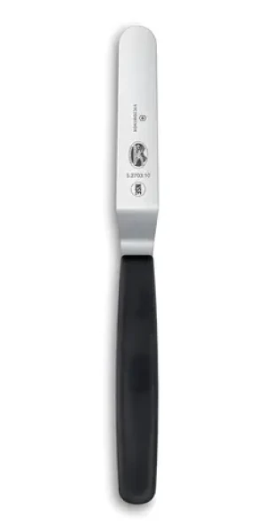 VICTORINOX Cukrárska stierka 8 cm zahnutá čierna / Stierka / Nerezová oceľ / Ergonomická rukoväť (5.2703.10)
