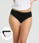 Dámske bezšvové nohavičky 2 ks DIM SEAMLESS MAXI BRIEF 2x - DIM - čierna L