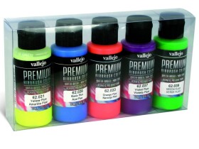 Vallejo PREMIUM Color - Fluorescent Color Set (5x60 ml)