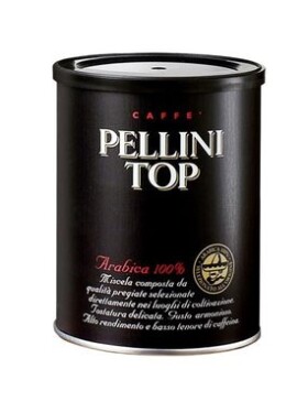 Pellini TOP 100% Arabica 250 g / Mletá káva / 100% Arabica / Plechovka / dopredaj (8001685093228)