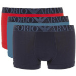 Pánske boxerky 3Pack 111357 4R726 modrá/červená/tmavá. modrá Emporio Armani