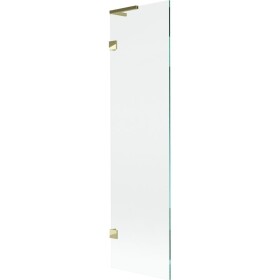 MEXEN/S - Lunar L vaňová zástena FIX 50 x 150, transparent, zlatá 897L-050-000-50-00