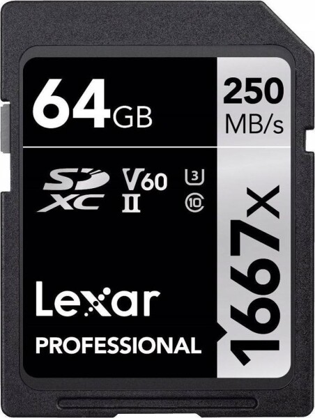 Lexar Professional 1667x SDXC Class 10 V60 (LSD64GCB1667)