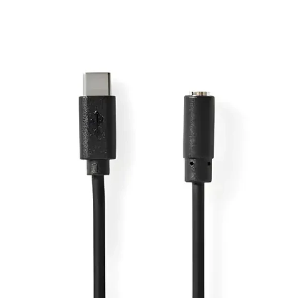 Nedis adaptér USB-C zástrčka - 3,5 mm zásuvka čierny / Adaptér / USB 2.0 / 1 m (CCGL65960BK10)