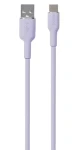 Puro Soft Silicone Cable levanduľová / dátový kábel / USB-A / USB-C / 1.5m (PUUSBCICONLVD)