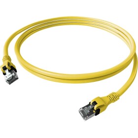 Easylan CPP1OYAYAY0010 RJ45 sieťové káble, prepojovacie káble CAT 6A S/FTP 1.00 m žltá dvojžilový tienený, bez halogénov, samozhášavý 1 ks; CPP1OYAYAY0010