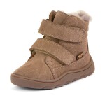 Detské zimné barefoot topánky ZERU TEX FURRY Beige Froddo G2110151-8 - 24