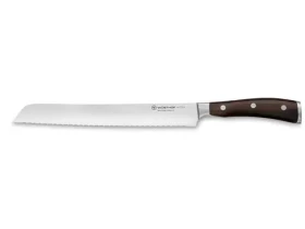 Wüsthof Ikon / Nôž na chlieb / dĺžka čepele 23 cm / dvojito vrúbkované ostrie / trojito nitovaná rukoväť (1010531123)
