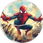 Jedlý papier Spider-Man vo meste 19,5 cm - Pictu Hap - Pictu Hap