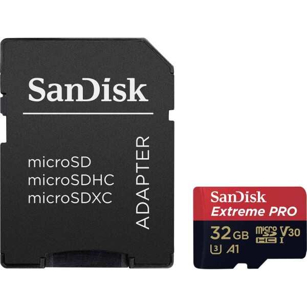 SanDisk Extreme® Pro pamäťová karta micro SDHC 32 GB Class 10, UHS-I, UHS-Class 3, v30 Video Speed Class vr. SD adaptéru, výkonnostný štandard A1; SDSQXCG-032G-GN6MA