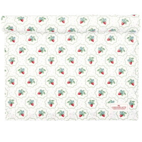 GREEN GATE Behúň na stôl Berry Petit White 45 × 140 cm