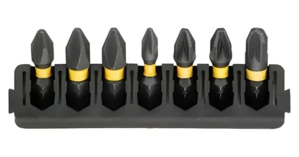 DeWalt / 7dielna sada bitov / PH1, PH2, PZ1, PZ2, PZ3 / 25 mm / ToughCase (DT70809)
