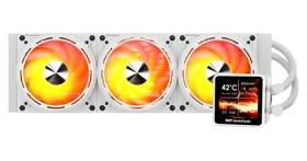 DarkFlash DE360 biela / AiO chladič CPU / 3x 120 mm / ARGB podsvietenie / 800-2000 RPM / 36 dB / Intel + AMD (DE360 White)